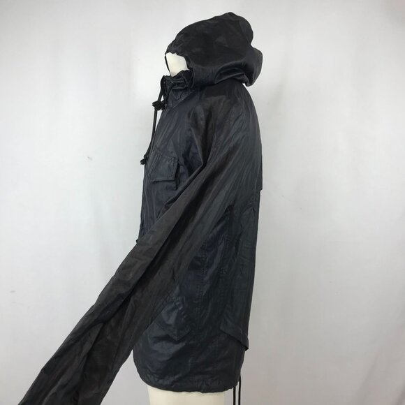 JOHN ELLIOT + CO ~ SIZE 2 ~ BLACK HOODED FULL ZIP LIGHT WEIGHT JACKET COAT - Picture 4 of 8